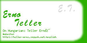 erno teller business card